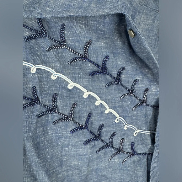 Vintage Alfi California chambray western style button down medium - Picture 4 of 5
